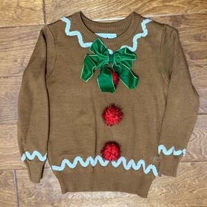 Like New Size XS Tipsy Elves Brown Gingerbread Holiday Sweater